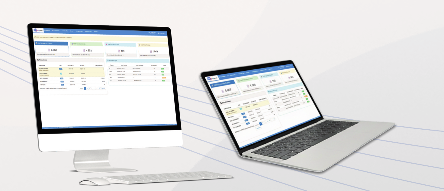 Interfaz real de PANA EDocument en computador y portátil